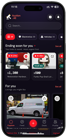 Auction.ai App Interface