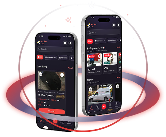 Auction.ai Mobile Apps with Neon Rings